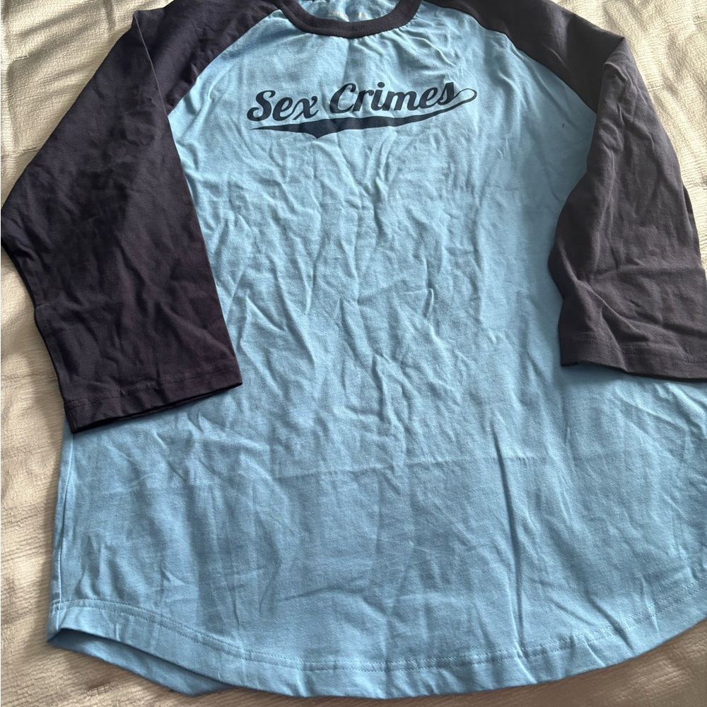 Blue and Black Graphic T-Shirt
